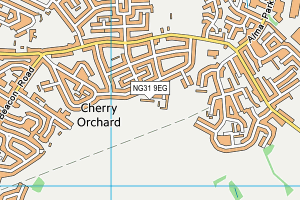 NG31 9EG map - OS VectorMap District (Ordnance Survey)