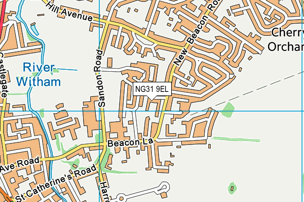 NG31 9EL map - OS VectorMap District (Ordnance Survey)
