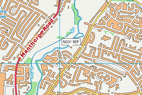 NG31 9EP map - OS VectorMap District (Ordnance Survey)