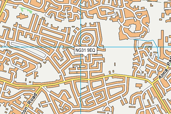 NG31 9EQ map - OS VectorMap District (Ordnance Survey)