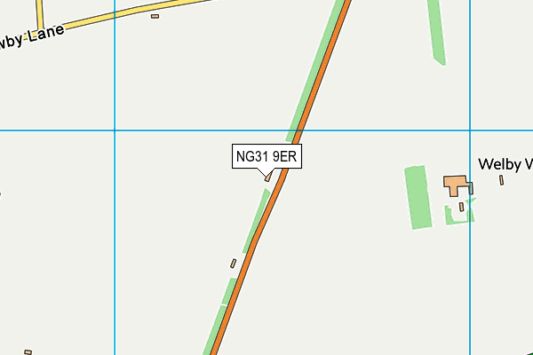 NG31 9ER map - OS VectorMap District (Ordnance Survey)