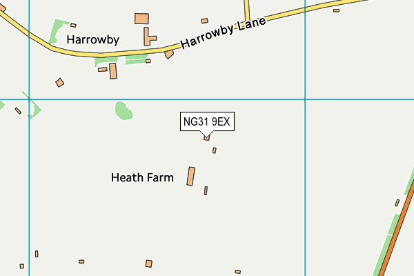 NG31 9EX map - OS VectorMap District (Ordnance Survey)