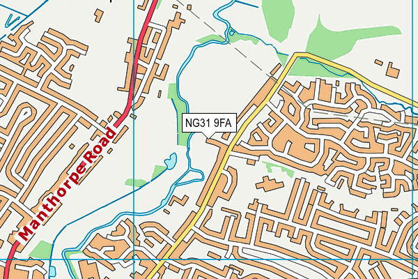 NG31 9FA map - OS VectorMap District (Ordnance Survey)