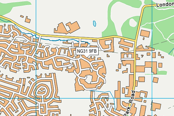 NG31 9FB map - OS VectorMap District (Ordnance Survey)