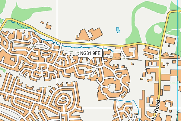 NG31 9FE map - OS VectorMap District (Ordnance Survey)