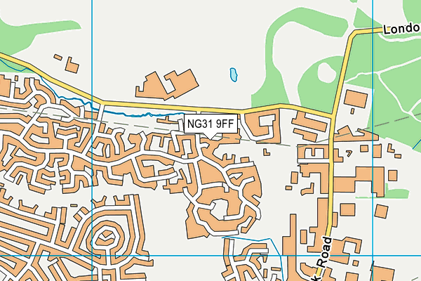 NG31 9FF map - OS VectorMap District (Ordnance Survey)