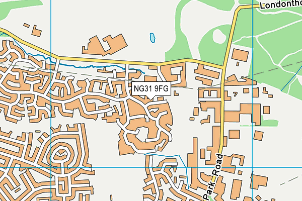 NG31 9FG map - OS VectorMap District (Ordnance Survey)