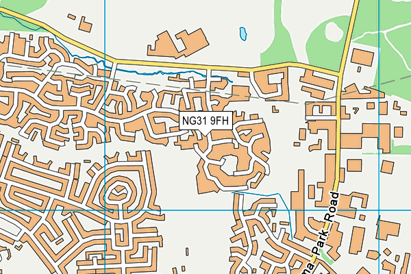 NG31 9FH map - OS VectorMap District (Ordnance Survey)