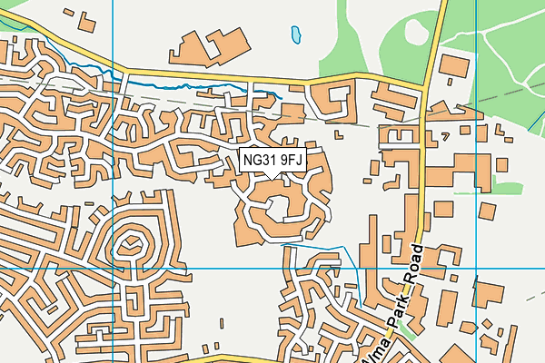 NG31 9FJ map - OS VectorMap District (Ordnance Survey)