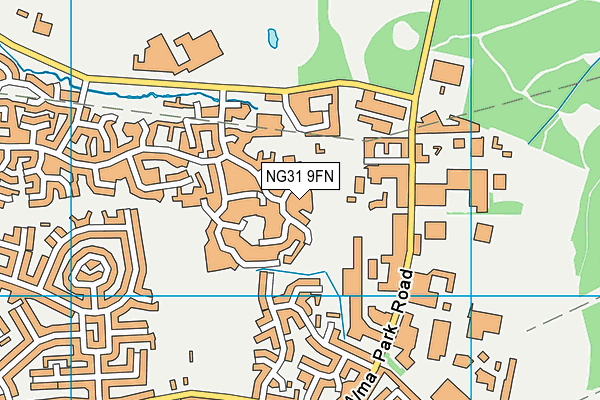 NG31 9FN map - OS VectorMap District (Ordnance Survey)