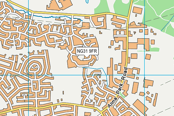NG31 9FR map - OS VectorMap District (Ordnance Survey)