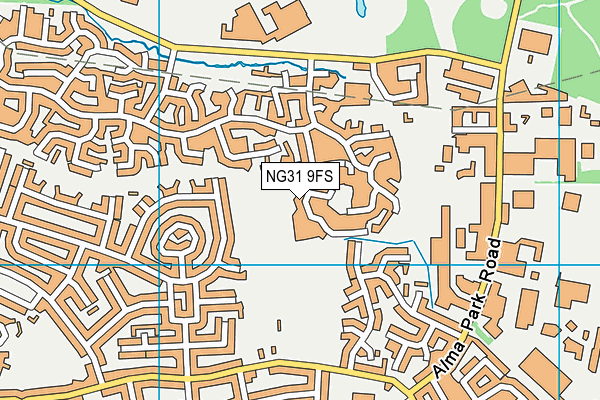 NG31 9FS map - OS VectorMap District (Ordnance Survey)