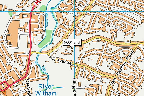 NG31 9FU map - OS VectorMap District (Ordnance Survey)