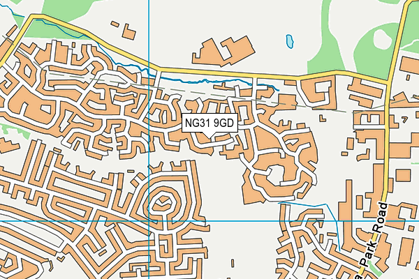 NG31 9GD map - OS VectorMap District (Ordnance Survey)