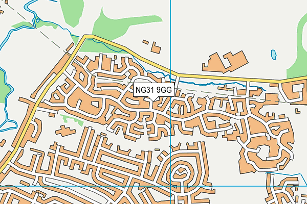 NG31 9GG map - OS VectorMap District (Ordnance Survey)