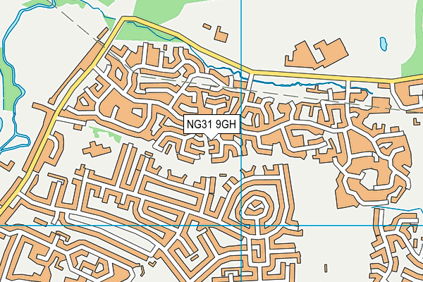 NG31 9GH map - OS VectorMap District (Ordnance Survey)