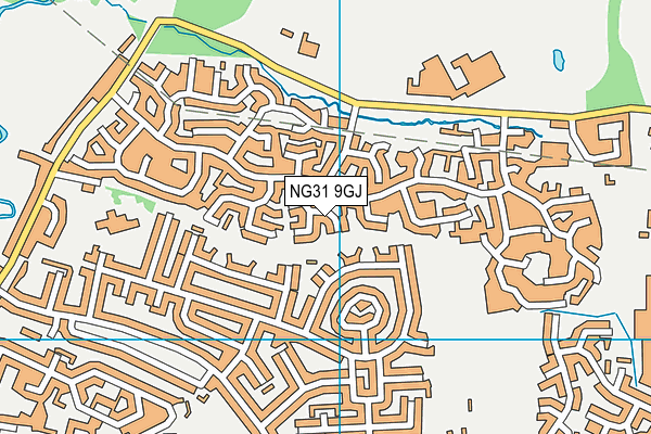 NG31 9GJ map - OS VectorMap District (Ordnance Survey)