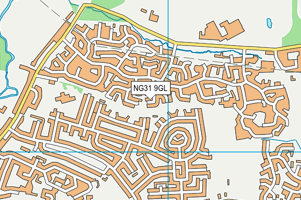 NG31 9GL map - OS VectorMap District (Ordnance Survey)