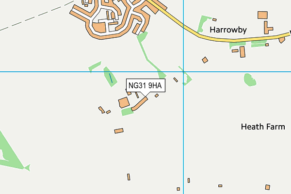 NG31 9HA map - OS VectorMap District (Ordnance Survey)