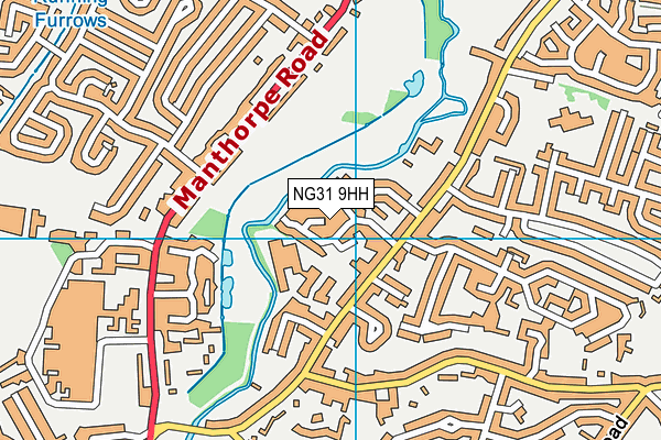 NG31 9HH map - OS VectorMap District (Ordnance Survey)