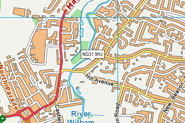 NG31 9HJ map - OS VectorMap District (Ordnance Survey)