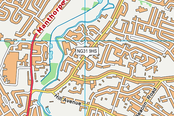 NG31 9HS map - OS VectorMap District (Ordnance Survey)