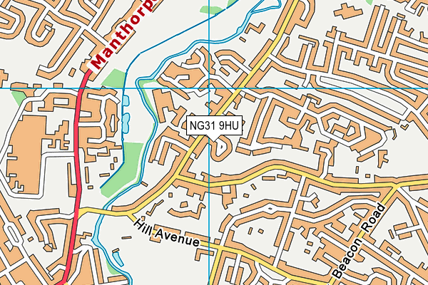 NG31 9HU map - OS VectorMap District (Ordnance Survey)