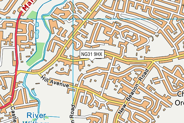 NG31 9HX map - OS VectorMap District (Ordnance Survey)
