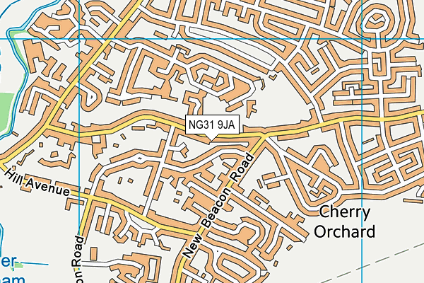 NG31 9JA map - OS VectorMap District (Ordnance Survey)