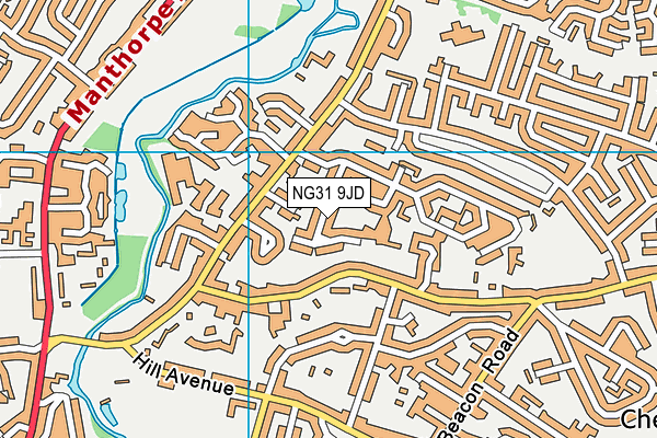 NG31 9JD map - OS VectorMap District (Ordnance Survey)