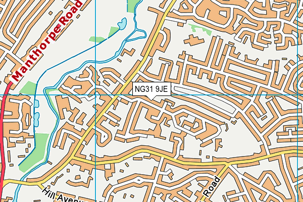 NG31 9JE map - OS VectorMap District (Ordnance Survey)