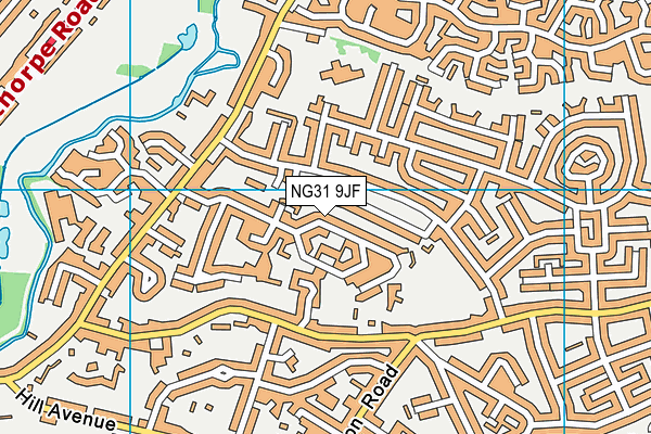 NG31 9JF map - OS VectorMap District (Ordnance Survey)