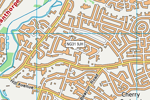 NG31 9JH map - OS VectorMap District (Ordnance Survey)