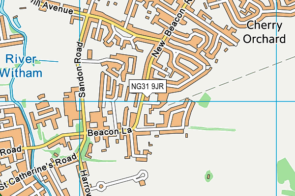 NG31 9JR map - OS VectorMap District (Ordnance Survey)