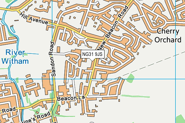 NG31 9JS map - OS VectorMap District (Ordnance Survey)