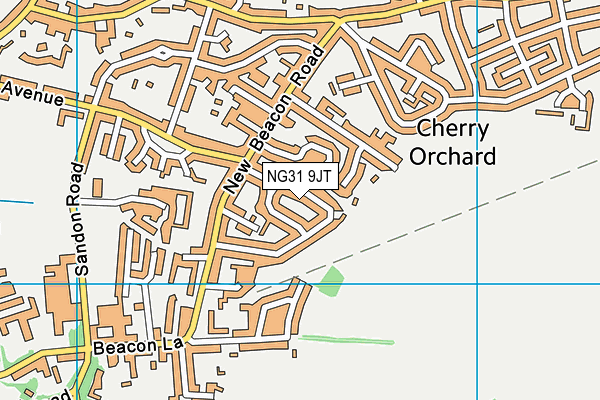 NG31 9JT map - OS VectorMap District (Ordnance Survey)