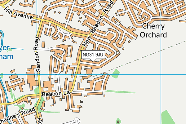 NG31 9JU map - OS VectorMap District (Ordnance Survey)