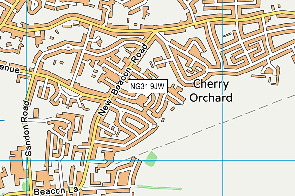 NG31 9JW map - OS VectorMap District (Ordnance Survey)