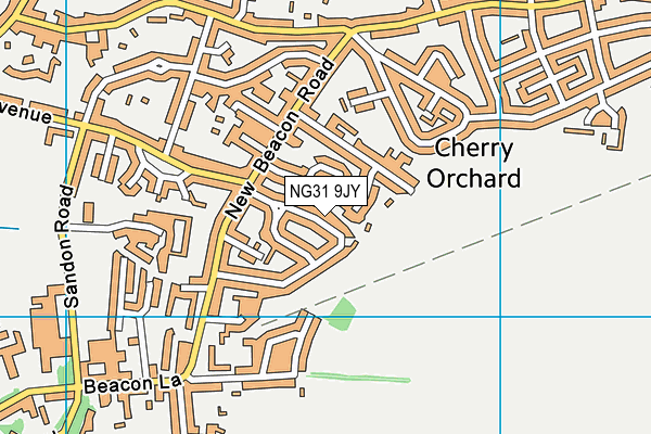 NG31 9JY map - OS VectorMap District (Ordnance Survey)
