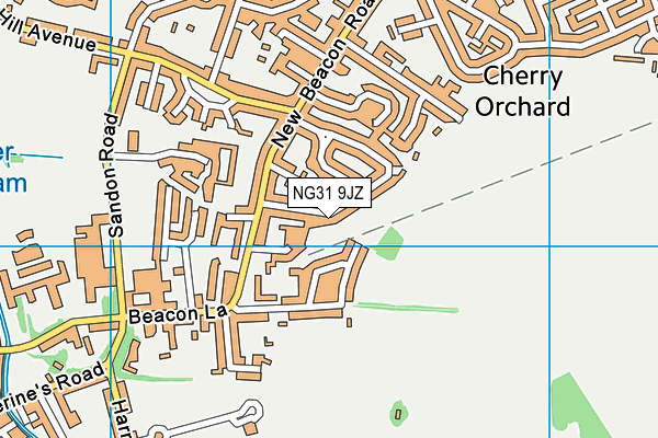 NG31 9JZ map - OS VectorMap District (Ordnance Survey)