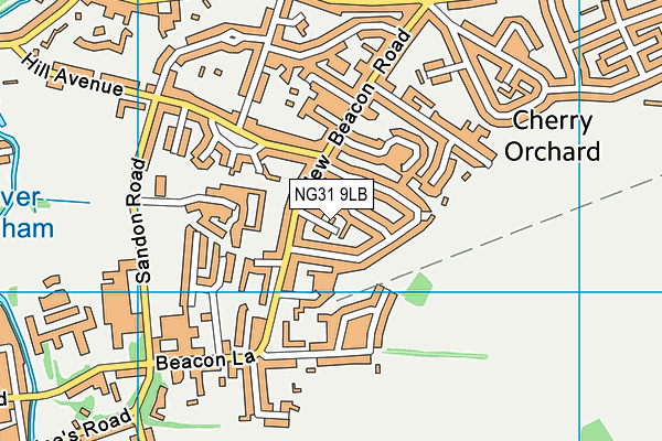 NG31 9LB map - OS VectorMap District (Ordnance Survey)