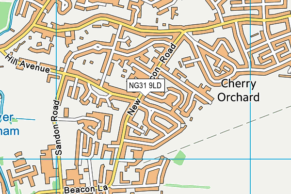 NG31 9LD map - OS VectorMap District (Ordnance Survey)