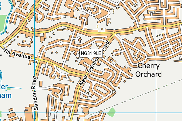 NG31 9LE map - OS VectorMap District (Ordnance Survey)