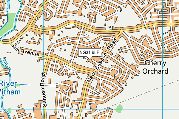 NG31 9LF map - OS VectorMap District (Ordnance Survey)