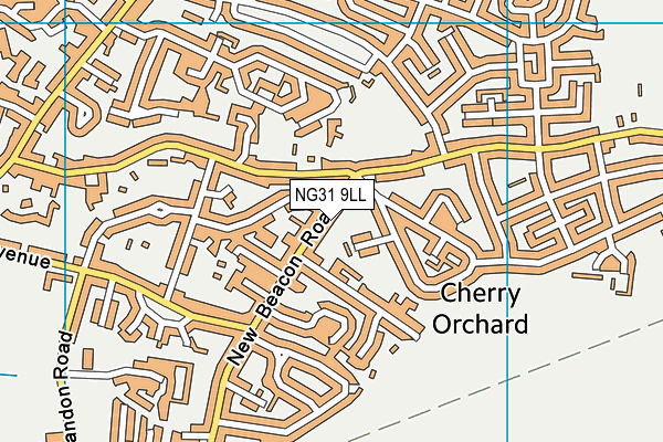 NG31 9LL map - OS VectorMap District (Ordnance Survey)