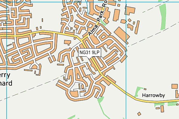 NG31 9LP map - OS VectorMap District (Ordnance Survey)