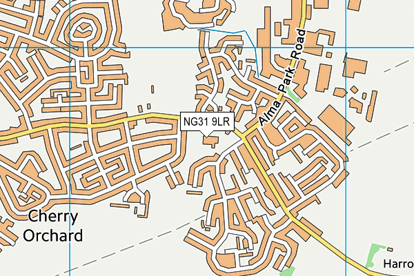 NG31 9LR map - OS VectorMap District (Ordnance Survey)