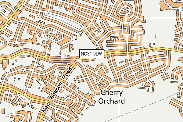 NG31 9LW map - OS VectorMap District (Ordnance Survey)