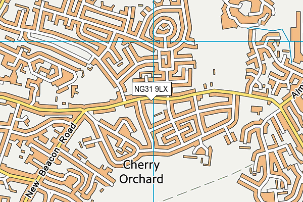 NG31 9LX map - OS VectorMap District (Ordnance Survey)