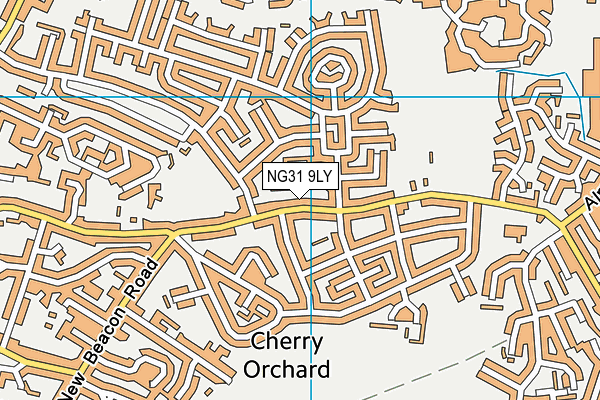 NG31 9LY map - OS VectorMap District (Ordnance Survey)